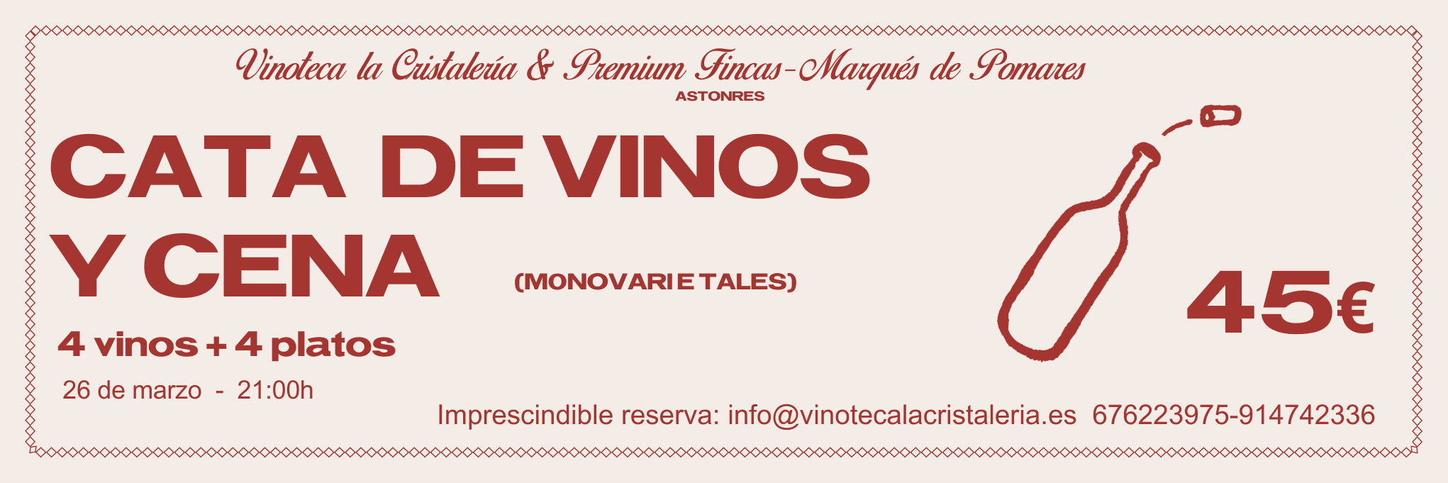 Carrusel cata de vinos 26 de marzo Carrusel cata de vinos 26 de marzo