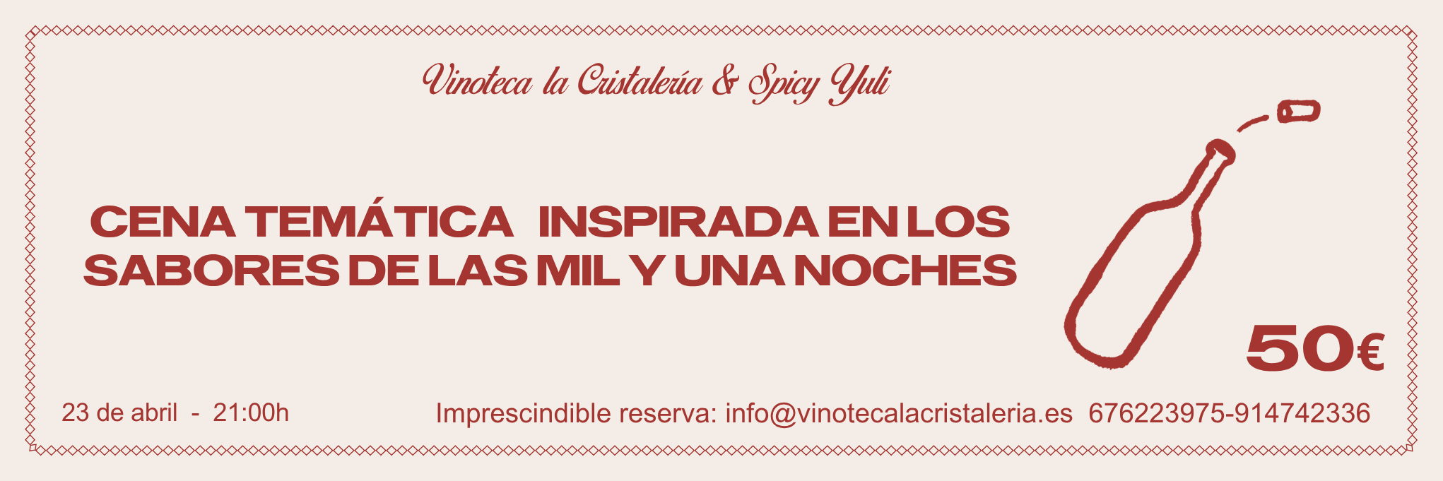 carrusel cata de vino y cena de 23 de abril de 2026 carrusel cata de vino y cena de 23 de abril de 2026