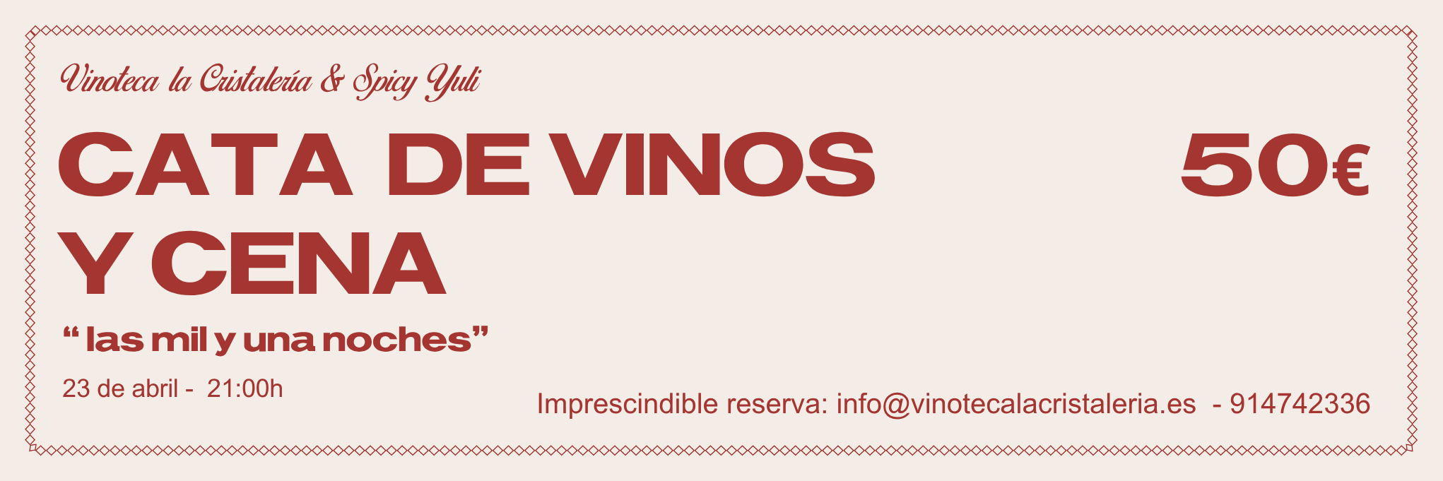 carrusel cata de vino y cena de 23 de abril de 2026 carrusel cata de vino y cena de 23 de abril de 2026